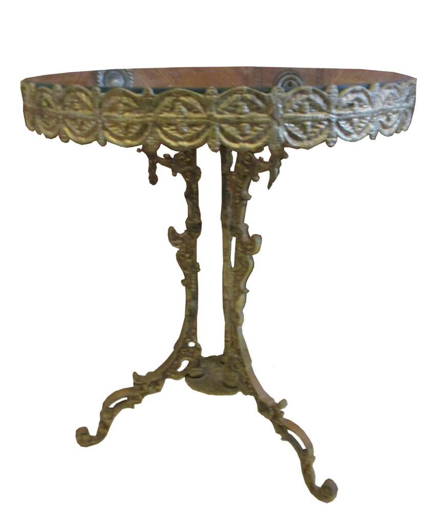 MIS 2818 Filligree Brass glass and side-table copy